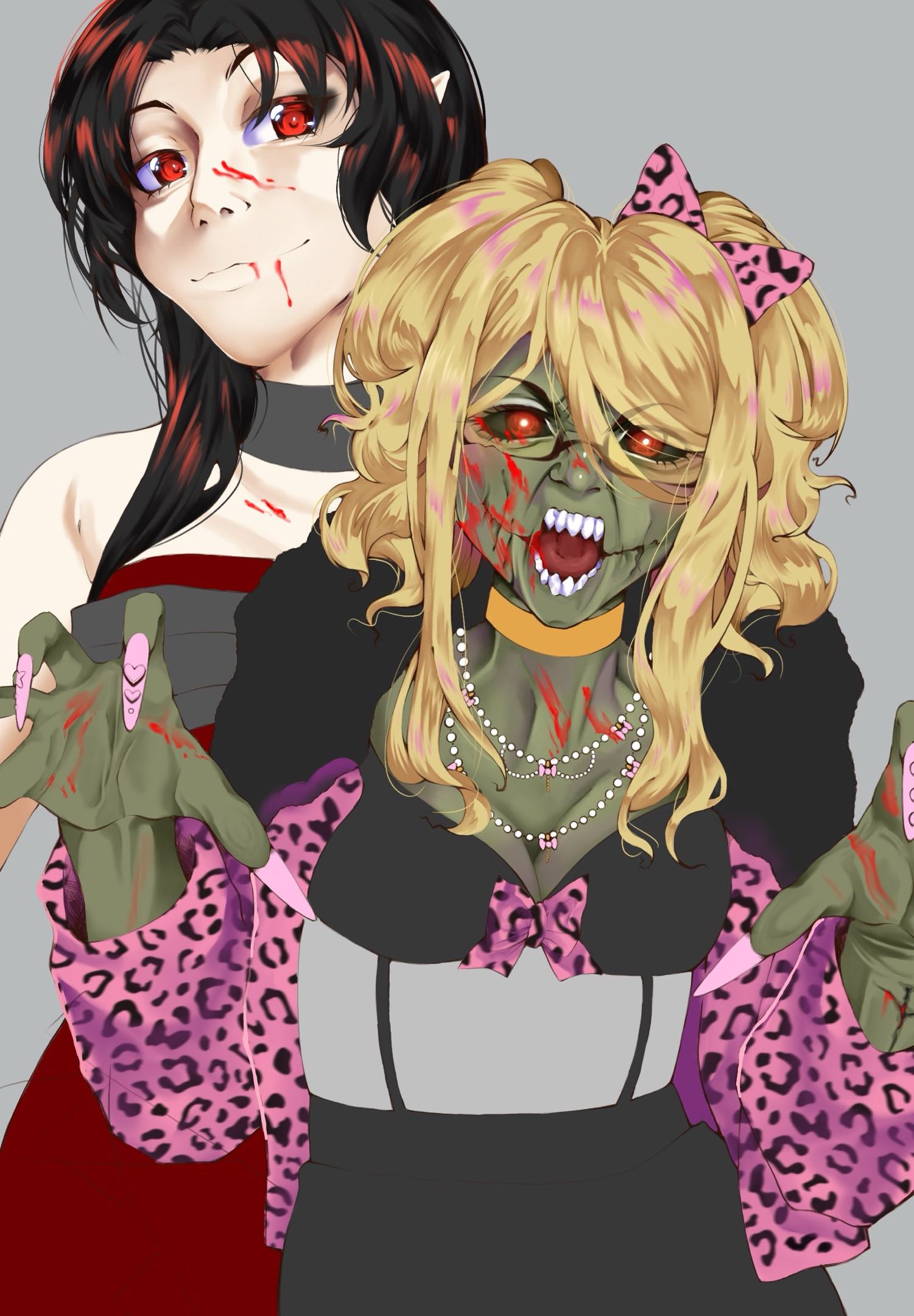 zombie girl and vampie girl